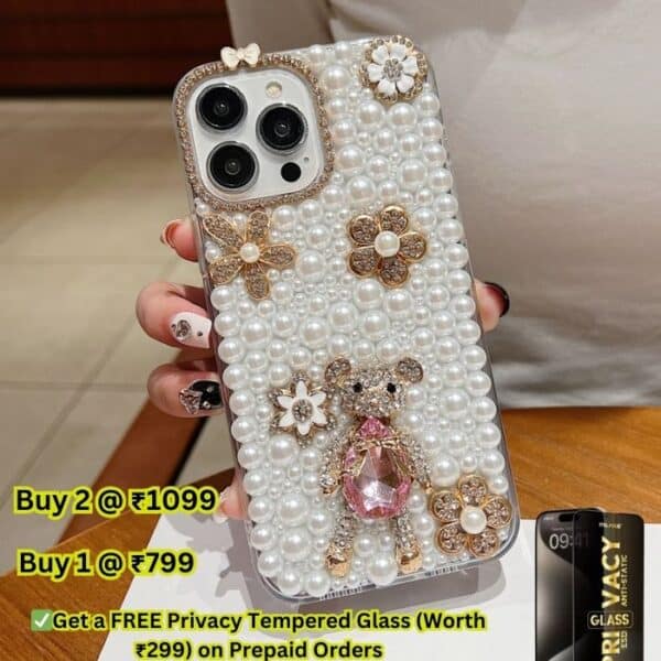 iPhone Handmade Decorative Pearl and Diamond