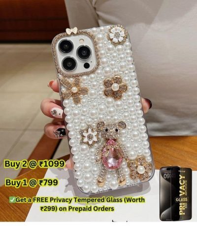 iPhone Handmade Decorative Pearl and Diamond